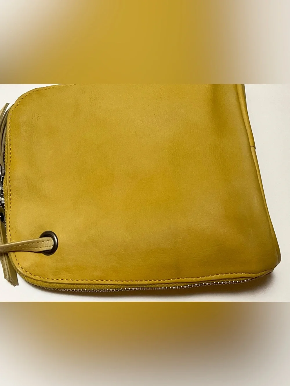 LATICO Lilly Leather Crossbody Bag Yellow Leather